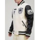 Men's Las Vegas Raiders Pro Standard Cream Retro Classic Varsity Full-Zip Jacket Mens Las Vegas Raiders Pro Standard Cream Retro Classic Varsity Full-Zip Jacket