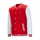 Men's Lightweight Varsity Red Rib Knit Bomber Jacket Mens Lightweight Varsity Red Rib Knit Bomber Jacket