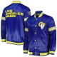 Men's Los Angeles Rams Starter Royal Midfield Satin Full-Snap Varsity Jacket Mens Los Angeles Rams Starter Royal Midfield Satin Full-Snap Varsity Jacket