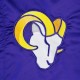 Men's Los Angeles Rams Starter Royal Midfield Satin Full-Snap Varsity Jacket Mens Los Angeles Rams Starter Royal Midfield Satin Full-Snap Varsity Jacket