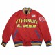 Men's McDONALD'S All American 33 Bryant Red Baseball Satin Jacket Men's McDONALD'S All American 33 Bryant Red Baseball Satin Jacket