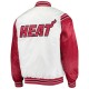 Men's Miami Heat Starter White and Red Jacket
