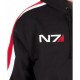 Men's N7 Jacket Mass 3 Commander Shepard Costume Cosplay Black Biker Hoodie Men's N7 Jacket Mass 3 Commander Shepard Costume Cosplay Black Biker Hoodie