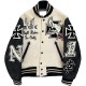 Men's Night Rider White and Black Jacket Mens Night Rider White and Black Jacket