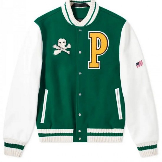 Men's Palm Angels Letterman P Jacket Mens Palm Angels Letterman P Jacket