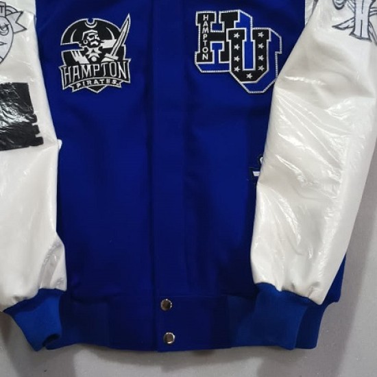 Men's Pro Standard Royal Hampton Pirates Classic Varsity Jacket Mens Pro Standard Royal Hampton Pirates Classic Varsity Jacket