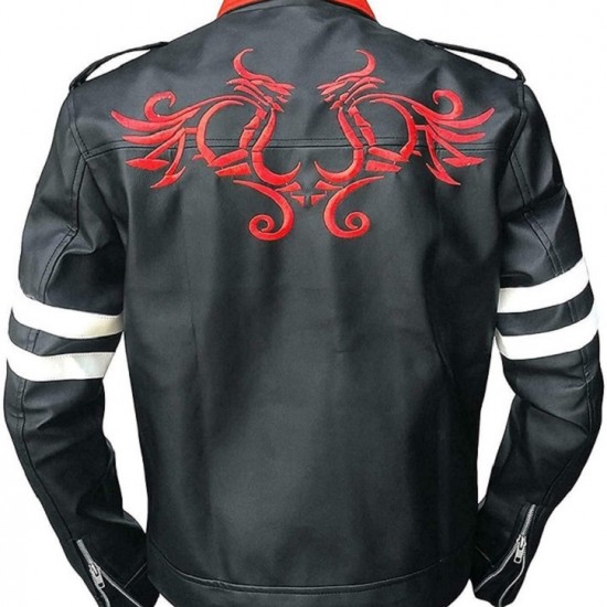 Men's Prototype Alex Mercer Dragon Black Costume Bomber Leather Jacket Men's Prototype Alex Mercer Dragon Black Costume Bomber Leather Jacket
