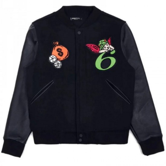 Men's Roku Studio Black Bomber Jacket Mens Roku Studio Black Bomber Jacket