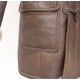 Men's Rufus Brown New Winter Real Shearling Sheepskin Leather Duffle Coat Men's Rufus Brown New Winter Real Shearling Sheepskin Leather Duffle Coat