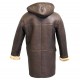 Men's Rufus Brown New Winter Real Shearling Sheepskin Leather Duffle Coat Men's Rufus Brown New Winter Real Shearling Sheepskin Leather Duffle Coat