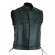 Men's SOA Motorcycle Biker Black Leather Vest Anarchy Club Concealed Carry Men's SOA Motorcycle Biker Black Leather Vest Anarchy Club Concealed Carry