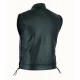 Men's SOA Motorcycle Biker Black Leather Vest Anarchy Club Concealed Carry Men's SOA Motorcycle Biker Black Leather Vest Anarchy Club Concealed Carry