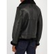 Men's Schot Aviator Faux Shearling Black Leather Jacket Mens Schot Aviator Faux Shearling Black Leather Jacket