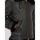 Men's Schot Aviator Faux Shearling Black Leather Jacket Mens Schot Aviator Faux Shearling Black Leather Jacket