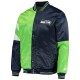 Mens Seattle Seahawks Starter College Green Leader Varsity Satin Jacket