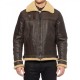Men's Shearling B3 Brown Leather Aviator Bomber Jacket Men's Shearling B3 Brown Leather Aviator Bomber Jacket