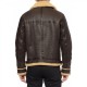 Men's Shearling B3 Brown Leather Aviator Bomber Jacket Men's Shearling B3 Brown Leather Aviator Bomber Jacket
