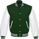 Men's Snap Tab Closure Green and White Bomber Jacket Mens Snap Tab Closure Green and White Bomber Jacket