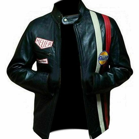 Gulf Racing Style Biker Leather Jacket Gulf Racing Style Biker Leather Jacket