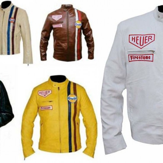 Gulf Racing Style Biker Leather Jacket Gulf Racing Style Biker Leather Jacket