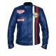 Gulf Racing Style Biker Leather Jacket Gulf Racing Style Biker Leather Jacket