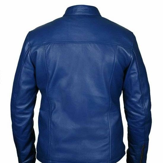 Gulf Racing Style Biker Leather Jacket Gulf Racing Style Biker Leather Jacket