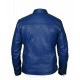Men's Steve McQueen Le Mans Gulf Racing Blue Leather Jacket Men's Steve McQueen Le Mans Gulf Racing Blue Leather Jacket