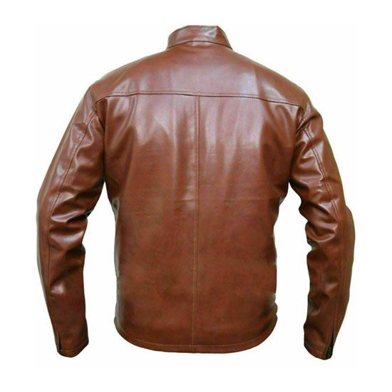 Men's Steve McQueen Le Mans Gulf Racing Brown Leather Jacket Men's Steve McQueen Le Mans Gulf Racing Brown Leather Jacket