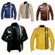 Men's Steve Mcqueen le Mans Gulf Racing Leather Jacket Men's Steve Mcqueen le Mans Gulf Racing Leather Jacket