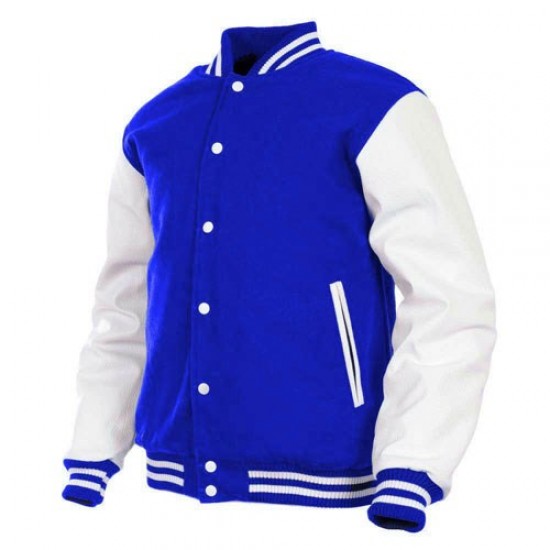 Men's Varsity Jacket Genuine Leather Arms Wool Baseball Stylish Letterman Jacket Men's Varsity Jacket Genuine Leather Arms Wool Baseball Stylish Letterman Jacket