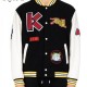 Men's Varsity Kenzo College Jacket with Patches Men's Varsity Kenzo College Jacket with Patches