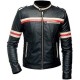 Men's Vintage Biker Cafe Racer Motorcycle Retro Black Leather Biker Jacket Mens Vintage Biker Cafe Racer Motorcycle Retro Black Leather Biker Jacket