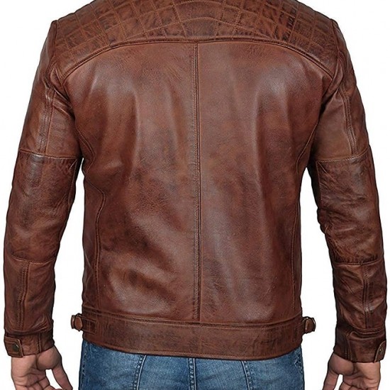 Mens - Cafe Racer Syle Real Lambskin Leather Jackets for Men