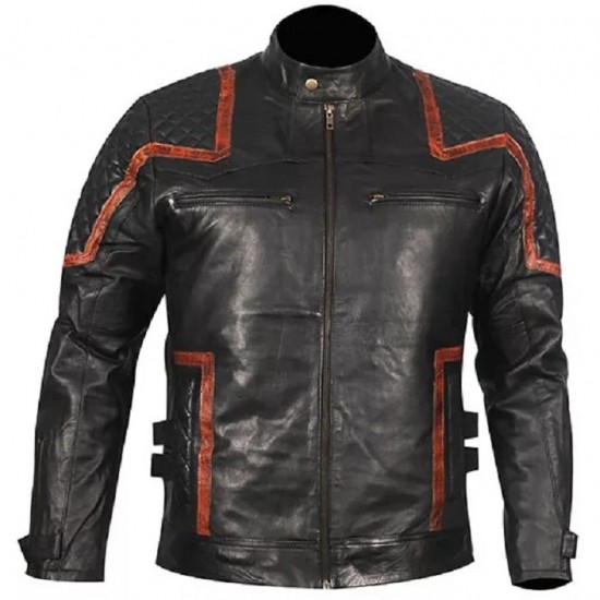 Mens 101 Vintage Distressed Biker Real Leather Jacket Mens 101 Vintage Distressed Biker Real Leather Jacket