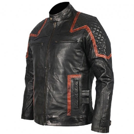 Mens 101 Vintage Distressed Biker Real Leather Jacket Mens 101 Vintage Distressed Biker Real Leather Jacket
