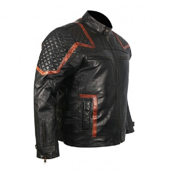 Mens 101 Vintage Distressed Biker Real Leather Jacket Mens 101 Vintage Distressed Biker Real Leather Jacket