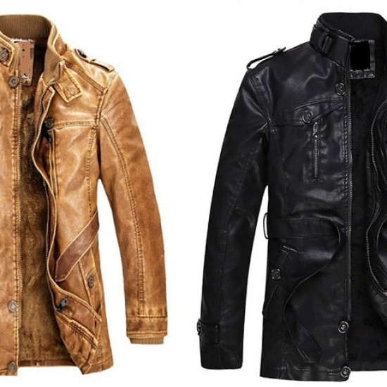 Mens Aviator Hunter Style Leather Jacket Mens Aviator Hunter Style Leather Jacket