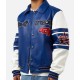 Mens Avirex All Stars Blue Leather Jacket