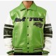 Mens Avirex All Stars Green Leather Jacket