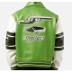 Mens Avirex All Stars Green Leather Jacket