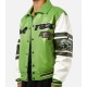 Mens Avirex All Stars Green Leather Jacket