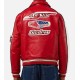 Mens Avirex All Stars Red Leather Jacket