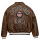 Mens Avirex Brown Leather Biker Jacket Mens Avirex Brown Leather Biker Jacket