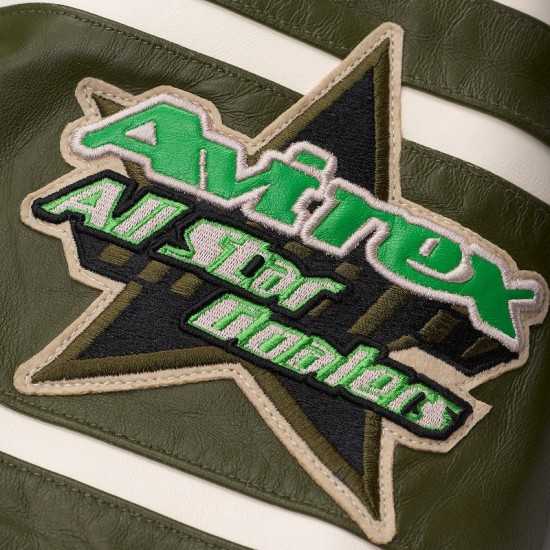 Mens Avirex Stars and Stripes Green Jacket Mens Avirex Stars and Stripes Green Jacket