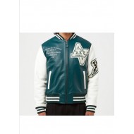 Mens Avirex WildCat Green Varsity Jacket