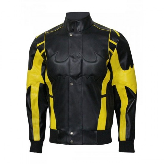 Mens Batman Arkham Knight Leather Jacket Costume Mens Batman Arkham Knight Leather Jacket Costume