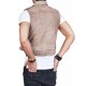 Mens Belted Asymmetrical Zipper Leather Vest     