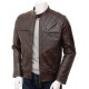 Mens Black And Brown Slimfit Stylish Classic Cafe Racer Tab Collar Real Leather Biker Jacket Mens Black And Brown Slimfit Stylish Classic Cafe Racer Tab Collar Real Leather Biker Jacket