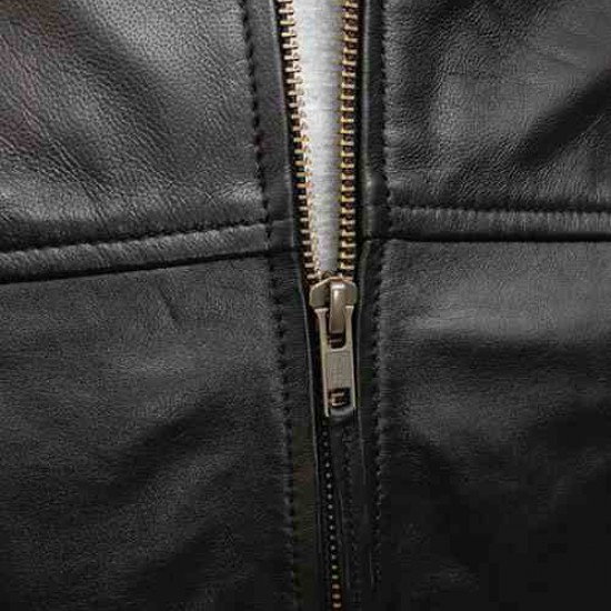 Mens Black And Dark Brown Classic Elegant Real Leather Bomber Jacket Mens Black And Dark Brown Classic Elegant Real Leather Bomber Jacket