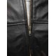 Mens Black And Dark Brown Classic Elegant Real Leather Bomber Jacket Mens Black And Dark Brown Classic Elegant Real Leather Bomber Jacket